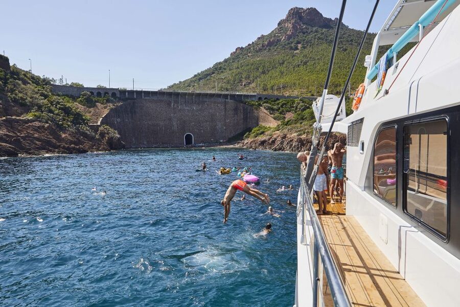Cannes: Half-Day Catamaran Cruise with Lunch - The St. Marguerite Island finish