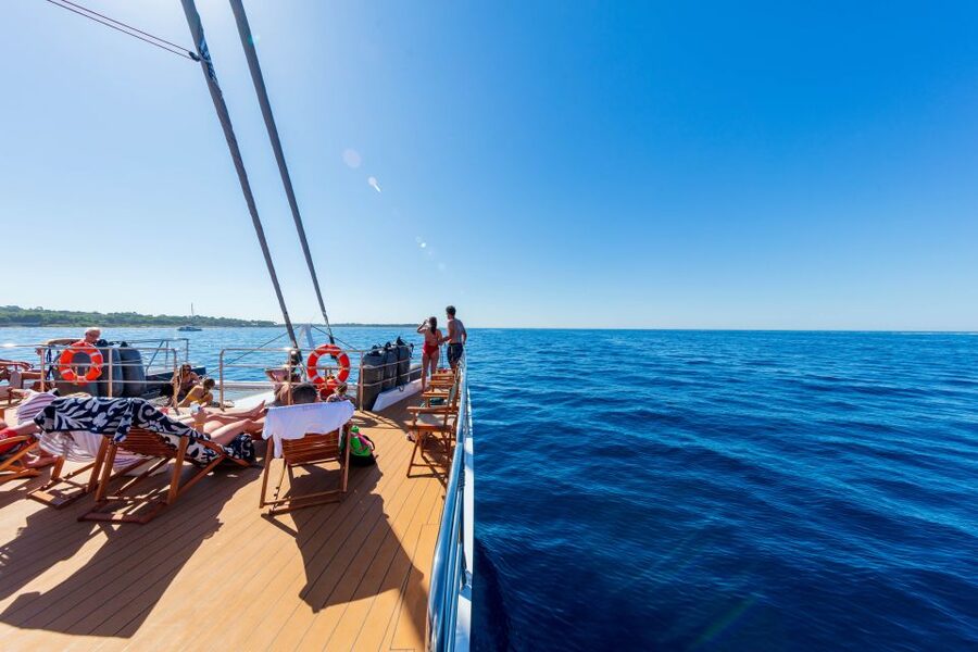 Cannes: Half-Day Catamaran Cruise with Lunch - Sailing toward the Lérins Islands