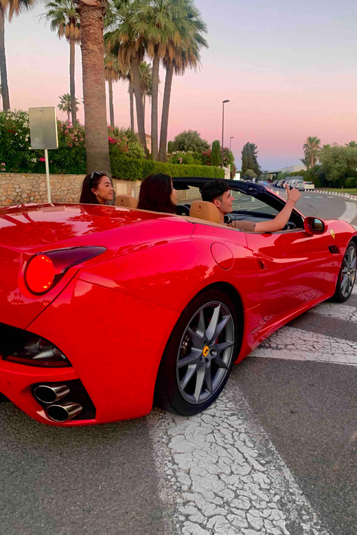 Cannes:private Ferrari Big Tour to Juan Les Pins and Antibes - What you are really buying for $636