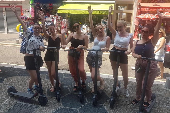 Electric scooter rental in Nice - Riding the promenade and market area