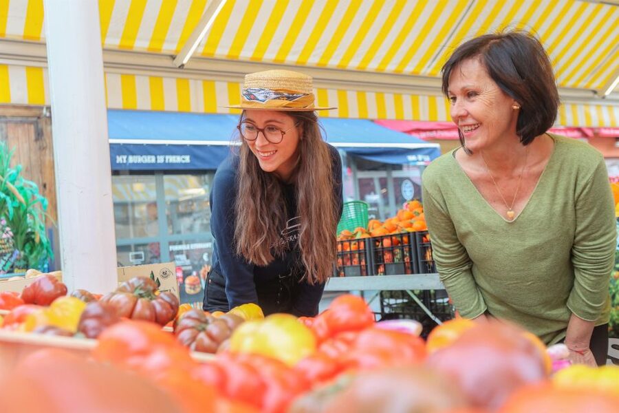 From Nice: Walking & driving tour of Nice - Cours Saleya and the Flower Market
