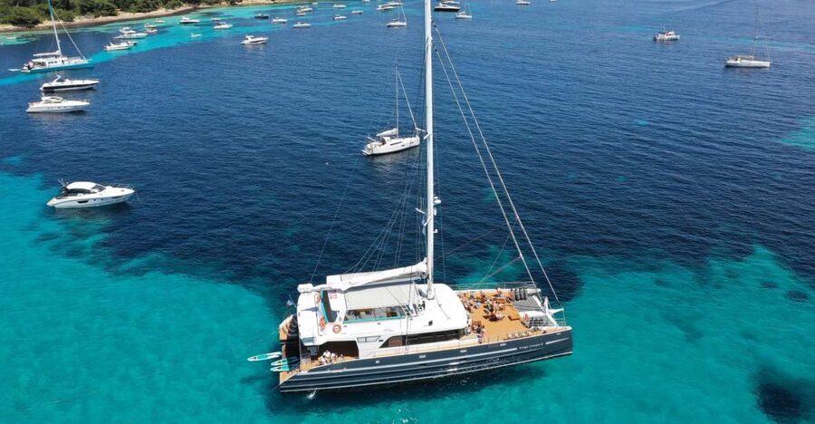 Full-Day Catamaran Cruise Departing from Cannes - The Lérins Islands and the first swim
