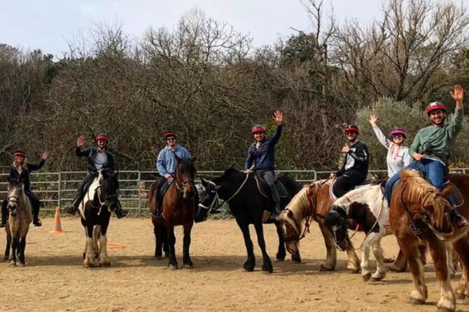 Horse riding in the vineyards of Grimaud + wine tasting - The family winery and glass of wine