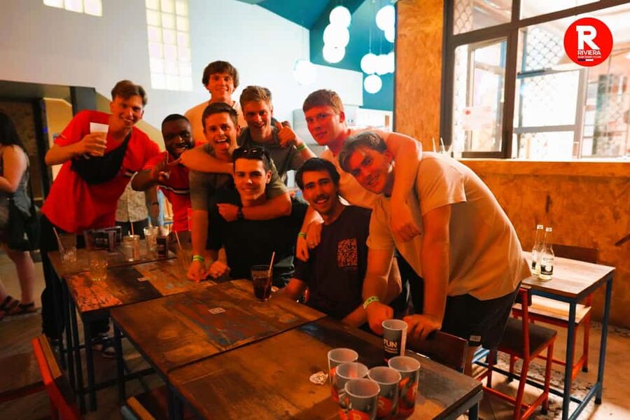 Nice: 4 Bar, 1 Club Riviera Bar Crawl Party with Free Shots - Starting at Villa Saint Exupery Beach near Place Massena