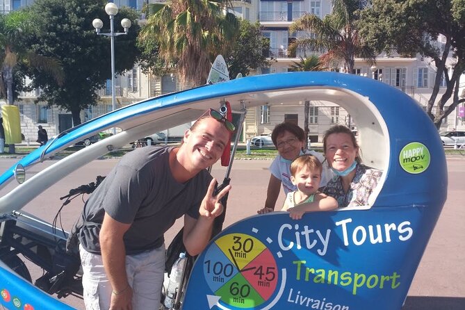 Nice: private guided Tour by electric taxi bike - Cours Saleya and the food side of Nice