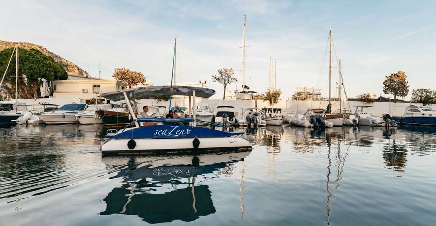 Nice: Private Sunset Tour on Solar Powered Boat - Trying the controls under the skipper’s guidance