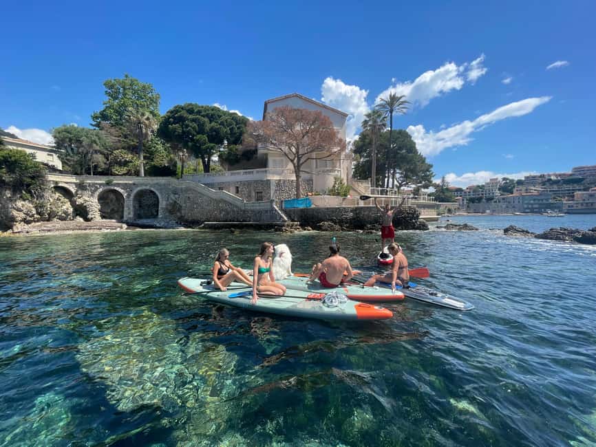 Nice: Villefranche-sur-Mer E-Bike and Paddleboard Tour - Riding from Nice toward the harbor