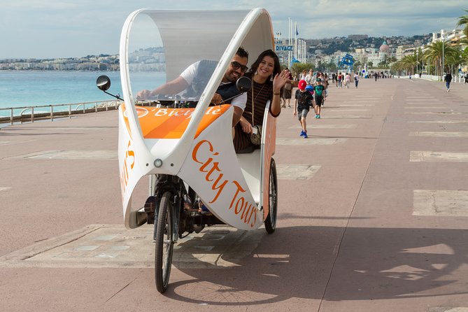 Nice: Visit of Nice by electrically assisted bike taxi 1 hour. - Castle Hill and the best photo stop