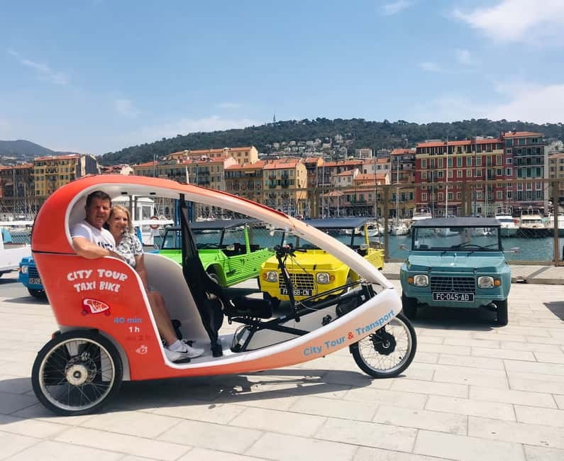 Nice : Visite privé 1H en Vélotaxi avec un guide local. - A fast introduction to Nice by velotaxi
