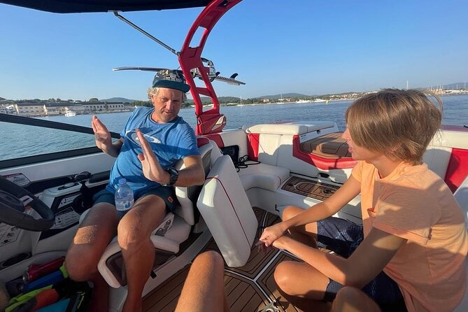 Private Boat Tour on Super Air Nautique 210 - Les Canebiers and Millionaires Bay
