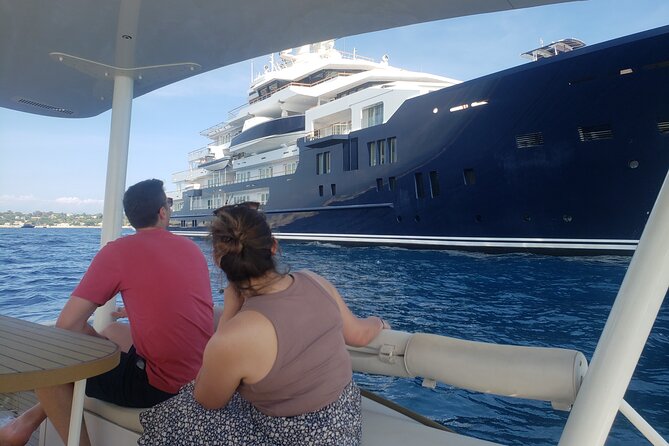 Private ride with sea bath in Solar Catamaran - Juan-les-Pins and the grand coastal homes