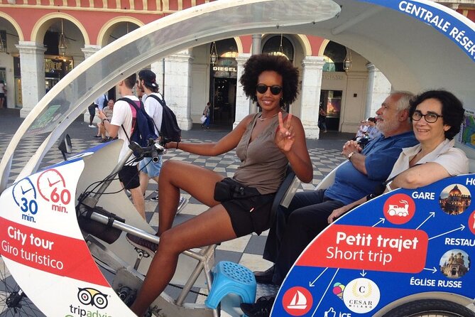 Private tour guide of Nice in electric taxibikes - Opera, the flower market, and the edge of Old Town