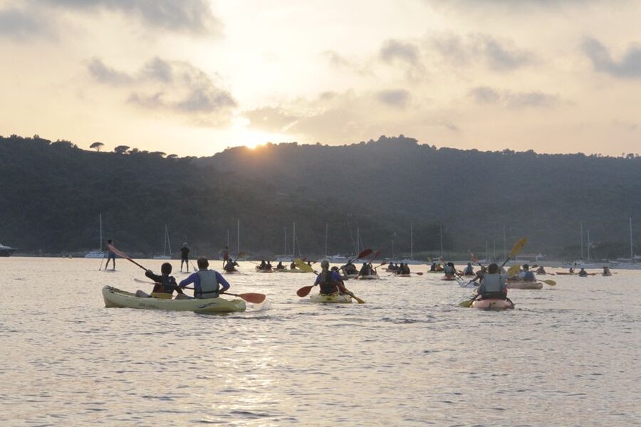 Sunset trip kayak tour in the gulf of Saint-Tropez - A swim near Cap Camarat